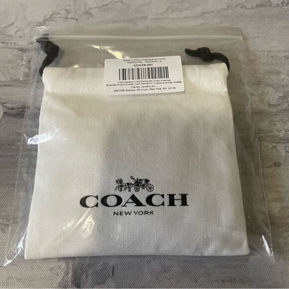 Coach Signature C Stud Earrings Set - Picture 5 of 6